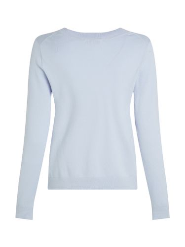 TOMMY HILFIGER CO JERSEY STITCH V-NK SWEATER
