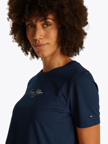 TOMMY HILFIGER REG SCRIPT C-NK TEE SS