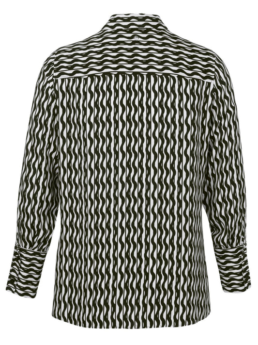 FRAPP Bluse Hemdkragen 1/1 Arm Druck