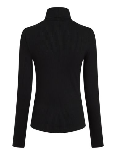 TOMMY HILFIGER SLIM 5X2 RIB ROLL-NK LS