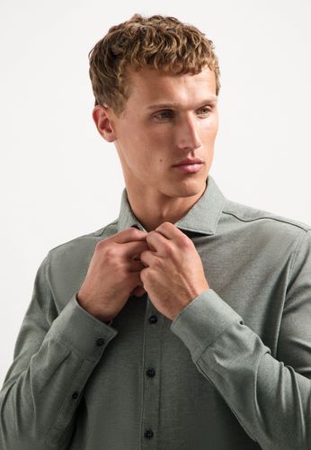NO EXCESS Shirt Jersey Melange Stretch