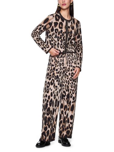 MARC CAIN Cropped Leo-Cardigan Knitted in Germany