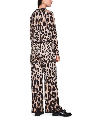 MARC CAIN Cropped Leo-Cardigan Knitted in Germany