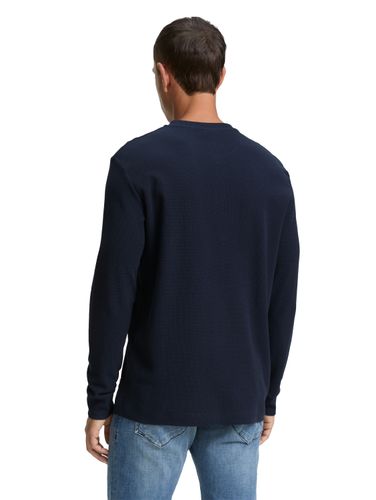 TOM TAILOR Ripp Henley Langarmshirt mit Brusttasche