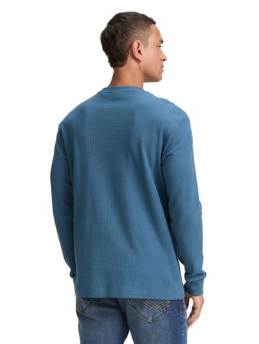 TOM TAILOR Ripp Henley Langarmshirt mit Brusttasche