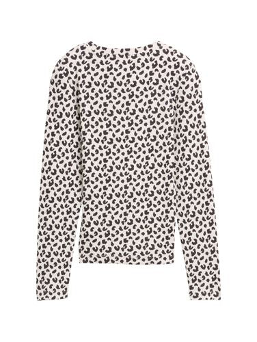 TOM TAILOR Ripp Langarmshirt mit Leo-Print