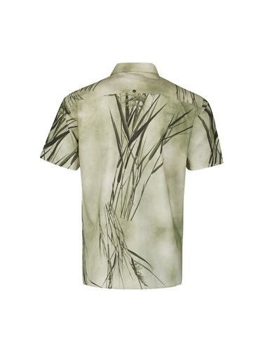 NO EXCESS Shirt Short Sleeve Revers Collar Allover Printed