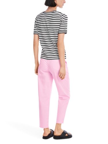 MARC CAIN Geringeltes Rippen-T-Shirt