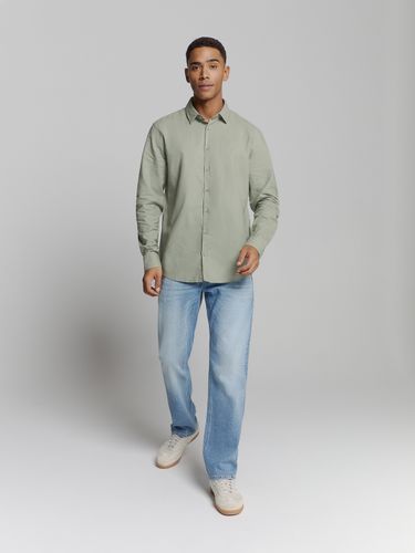 NO EXCESS Shirt Solid With Linen