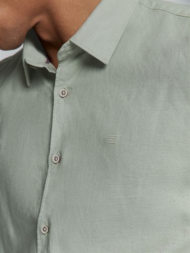 NO EXCESS Shirt Solid With Linen