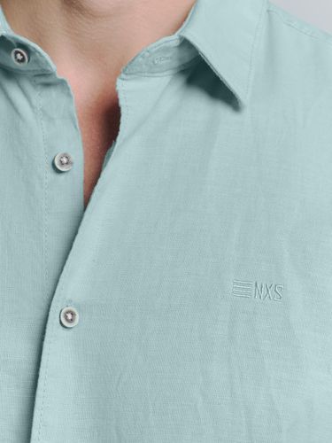NO EXCESS Shirt Solid With Linen
