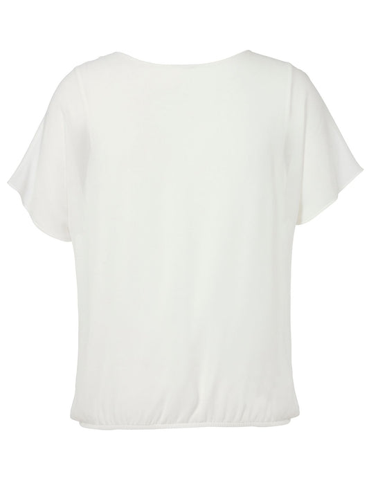 VIA APPIA Bluse U-Boot Ausschnitt 1/2 Arm Motiv