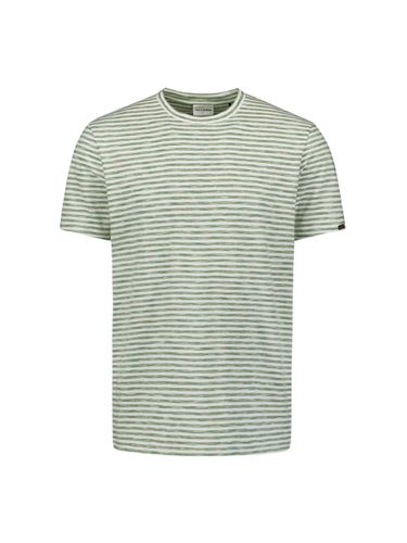 NO EXCESS T-Shirt Crewneck Multi Coloured Melange Stripes
