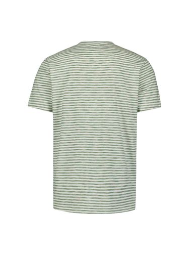 NO EXCESS T-Shirt Crewneck Multi Coloured Melange Stripes