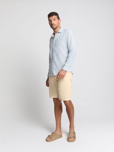 Shirt Verical small stripes With Linen