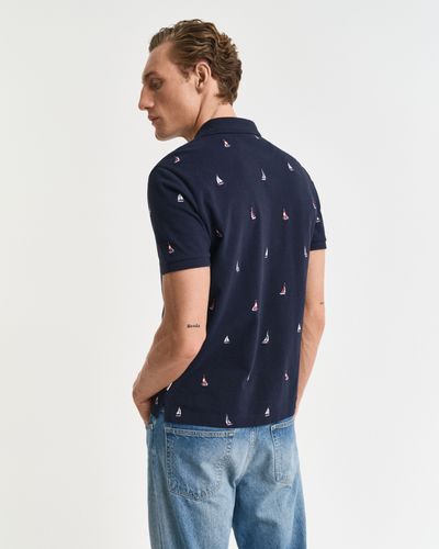 GANT Graphic Poloshirt Boots-Stickerei
