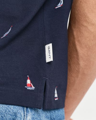 GANT Graphic Poloshirt Boots-Stickerei