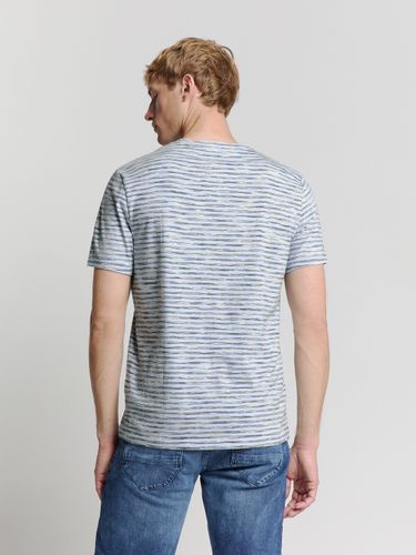 NO EXCESS T-Shirt Crewneck Multi Coloured Melange Stripes