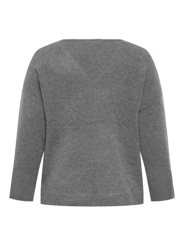 ONLY CARMAKOMA CARWHITNEY LS V-NECK KNT