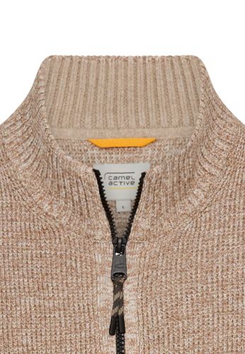 CAMEL ACTIVE Strickjacke aus einem soften Baumwollmix