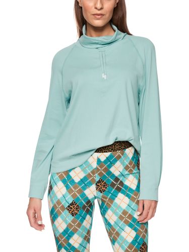 Langarmshirt mit Rollkragen & Tunnelzug