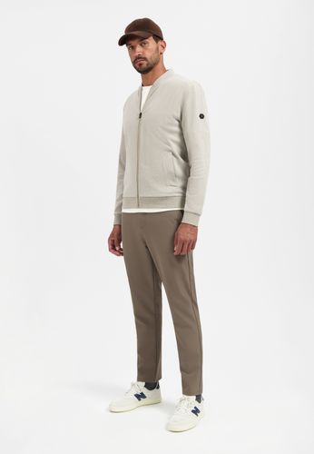 Sweater Full zip College Collar Twill Relief