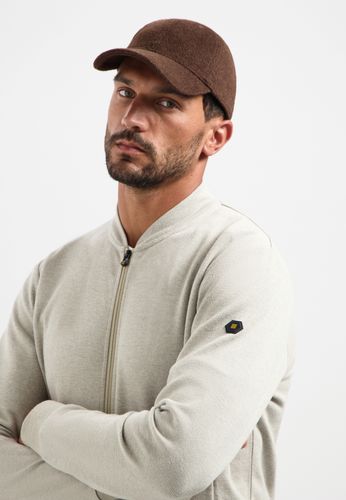 Sweater Full zip College Collar Twill Relief