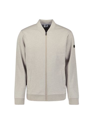 Sweater Full zip College Collar Twill Relief
