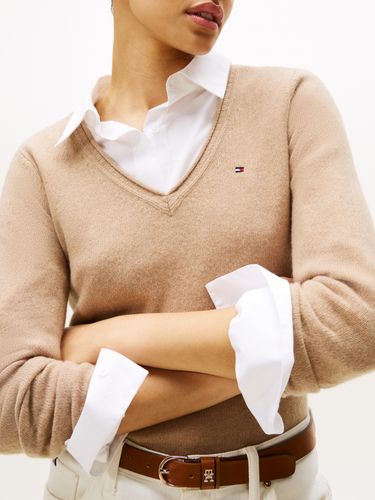 TOMMY HILFIGER SOFT WOOL V-NK LS SWEATER