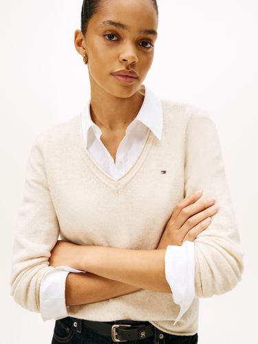 TOMMY HILFIGER SOFT WOOL V-NK LS SWEATER