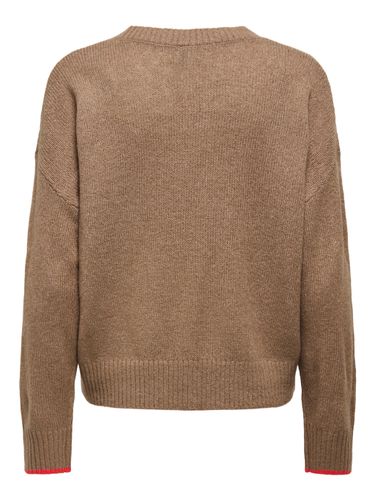 ONLY ONLNEW AMOUR LS TEXT O-NECK CS KNT