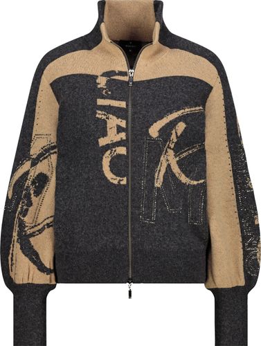MONARI Strickjacke, anthra melange gemustert