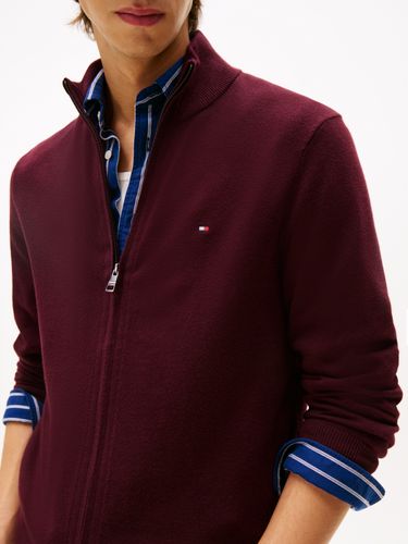 TOMMY HILFIGER PIMA ORG CTN CASHMERE ZIP THRU