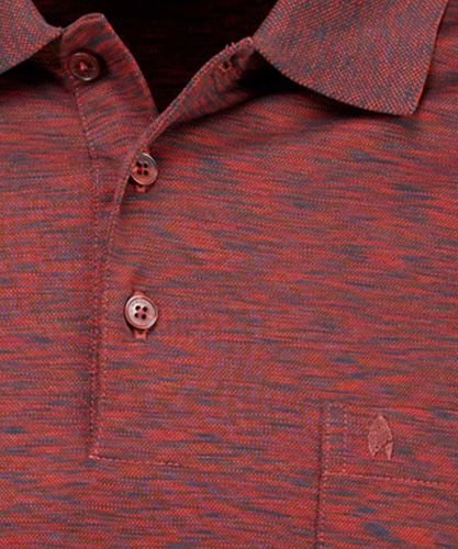 RAGMAN Softknit-Polo "space dye"