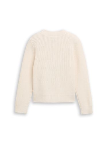 Cropped Strickpullover mit Wendepailletten