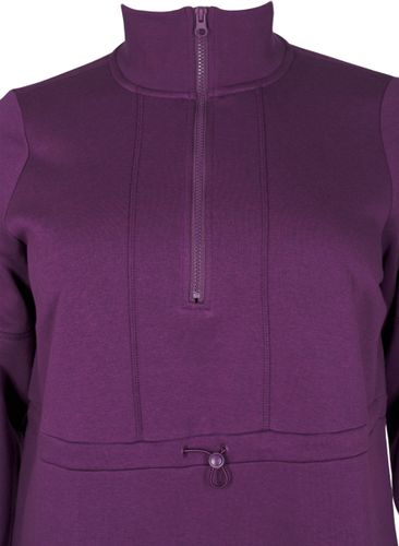 ZIZZI Kurzes Sweatshirtkleid mit Stehkragen und verstellbarer Taille