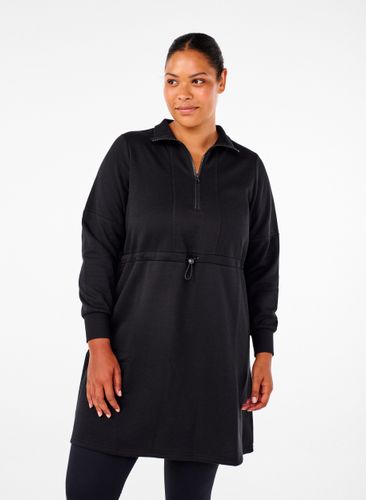 ZIZZI Kurzes Sweatshirtkleid mit Stehkragen und verstellbarer Taille