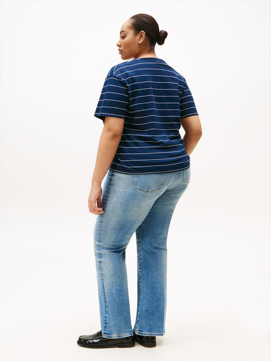 TOMMY HILFIGER CRV MODERN CO LINEN V-NK SS
