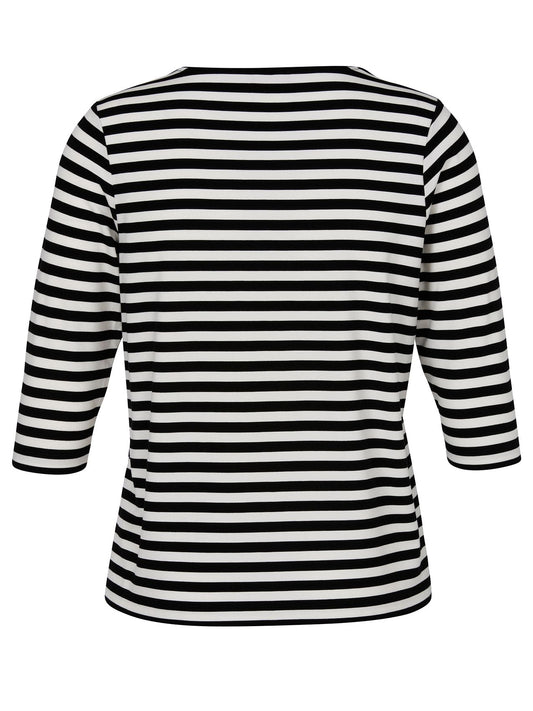 VIA APPIA T-Shirt Rundhals 3/4 Arm Ringel