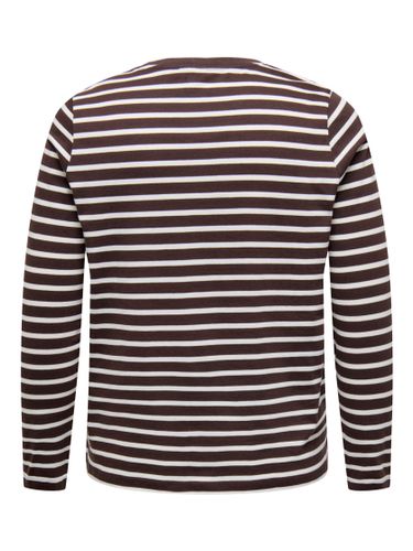 ONLY CARMAKOMA CARNEW SOPH LIFE LS STRIPE TOP JRS