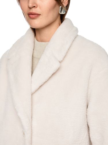 MARC CAIN Fake Fur Mantel in Oversized-Form