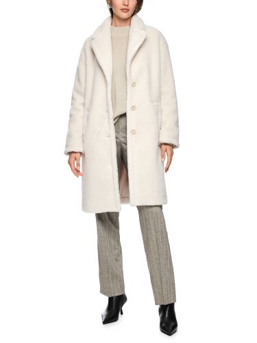 MARC CAIN Fake Fur Mantel in Oversized-Form