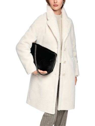 MARC CAIN Fake Fur Mantel in Oversized-Form