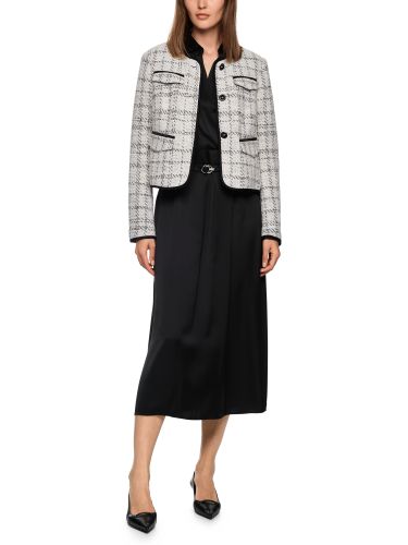 MARC CAIN Jacquard-Jacke mit Kontrastdetails