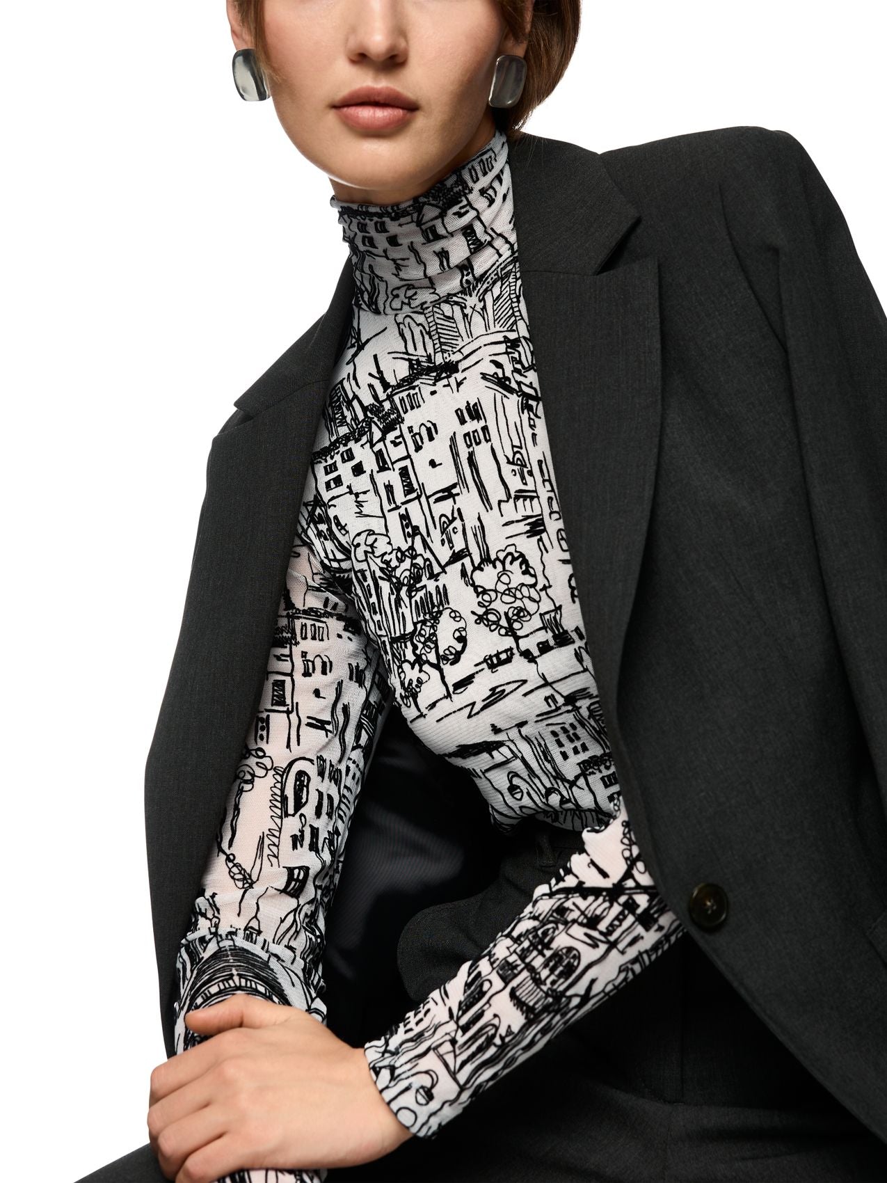 Longsleeve mit CITY-Motiv