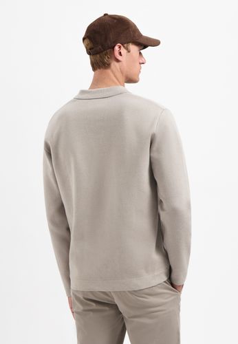 NO EXCESS Pullover Open Polo Collar Relief