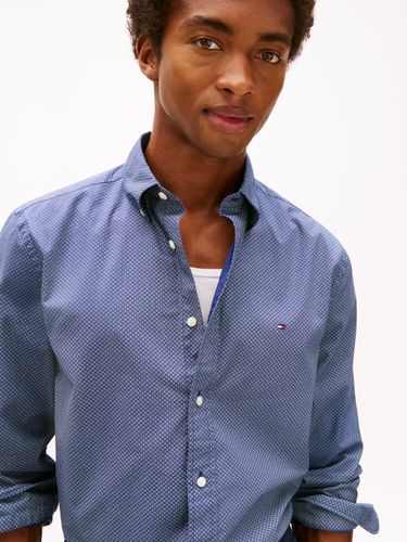 TOMMY HILFIGER FLEX POPLIN MICRO RF PRINT SHIRT
