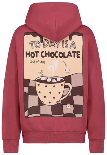 Modehaus Weingarten DOB Sweat, langarm, Kapuze mit Kord, raspberry wine red