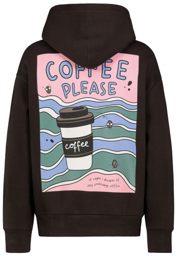 Modehaus Weingarten DOB Sweat, langarm, Kapuze mit Kord, deep chocolate brown