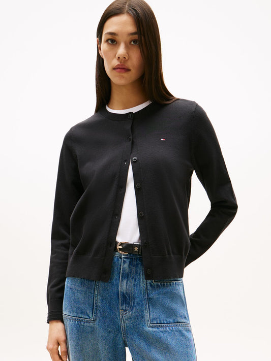 TOMMY HILFIGER Rundhals-Cardigan aus Feinstrick-Jersey XL